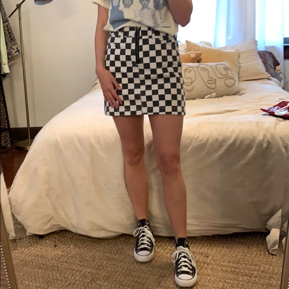 Urban outfitters checkered skirt